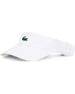 Lacoste Logo-Patch Adjustable Visor - White