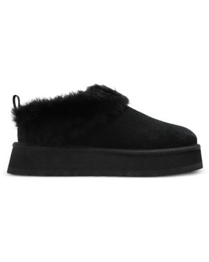 UGG Tazzelle Shearling-Trim Ankle Boots - Black