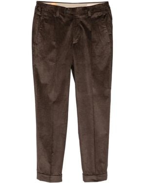 Alpha Industries Pleated Corduroy Trousers - Brown