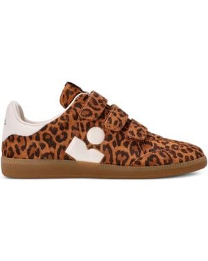Isabel Marant Leopard-Print Trainers - Brown