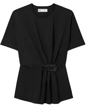 Tory Burch Cotton T-Shirt - Black