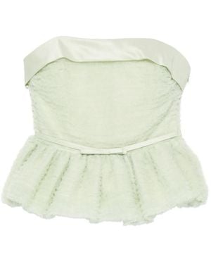 Viktor & Rolf Top sin mangas con volantes - Blanco