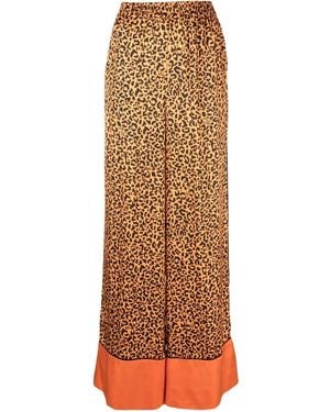 KARL LAGERFELD Pantalon Ample Ki À Imprimé Léopard - Orange