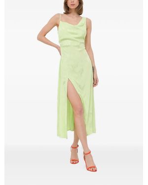 green emerald velvet dress Leonie Hanne Crystals Sweetheart Neck Lime Green Celebs Party Dress