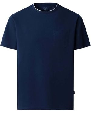 Hackett T-Shirt En Piqué À Poche Poitrine - Bleu