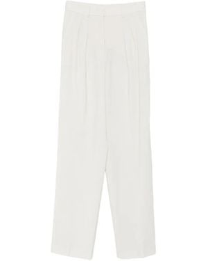 Manuel Ritz Pantalones Con Detalle De Pliegues - Blanco