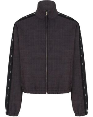 Moschino Strip-Detail Bomber Jacket - Black