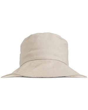 Emporio Armani Logo-Plaque Sun Hat - White