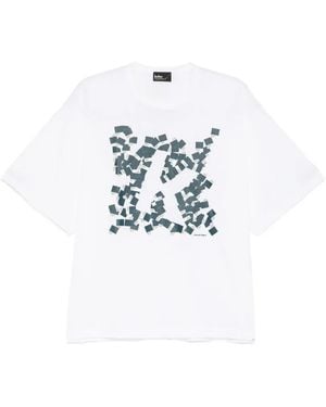 Kolor T-Shirt Con Stampa Grafica - Bianco