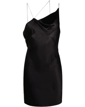 Givenchy Draped Backless Silk-Satin Minidress - Black