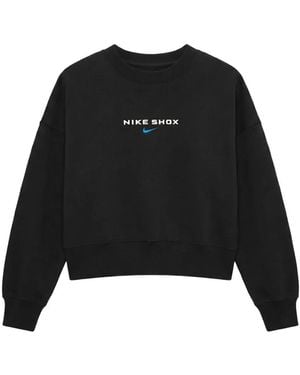 Nike Shox Logo-Print Jumper - Black