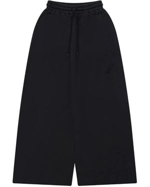 LỰU ĐẠN Bontan Raw-Cut Track Trousers - Blue