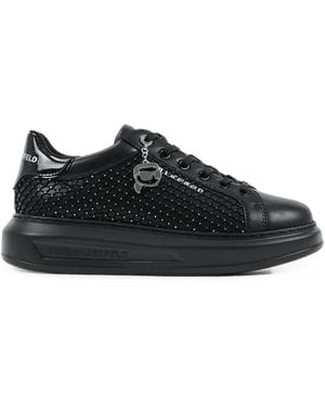 KARL LAGERFELD Embellished Platform Sneakers - Black