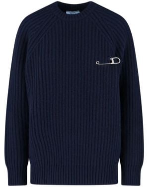 Prada Ribbed Jumper - Blue