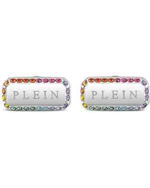Philipp Plein Pendientes De Acero Inoxidable - Blanco