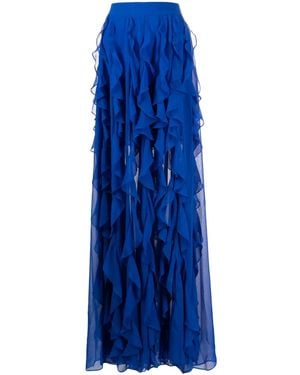 PATBO Falda larga con volantes - Azul
