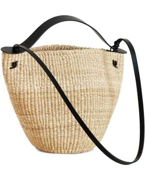 Inès Bressand Raffia Medium Shoulder Bag - Metallic