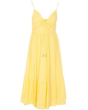 MICHAEL Michael Kors V-Neck Shoulder Strap Dress - Yellow