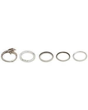 Werkstatt:münchen Rosebud 5-Ring Set - Metallic