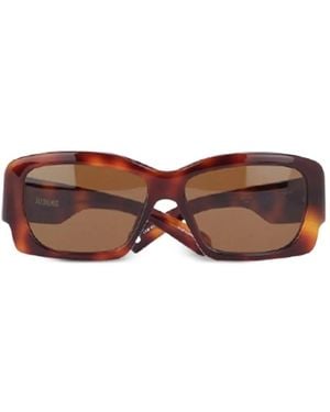 Jacquemus Croisiere Square-Frame Sunglasses - Brown