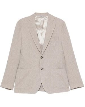 Manuel Ritz Micro-Texture Blazer - Natural