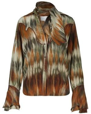 Johanna Ortiz Cabalgando Abstract-Pattern Shirt - Green