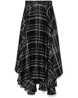 Kiton Gonna Midi Tartan - Nero
