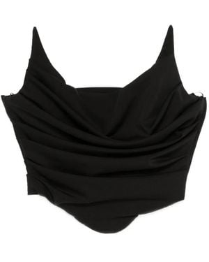 GIUSEPPE DI MORABITO Square-Neck Top - Black