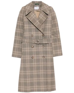 Lacoste Plaid Coat - Gray