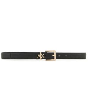 ARMANI EXCHANGE Cinturón De Piel - Blanco