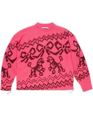 Acne Studios Jersey En Jacquard - Rojo