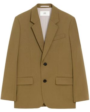 Ami Paris Single-Breasted Blazer - Green