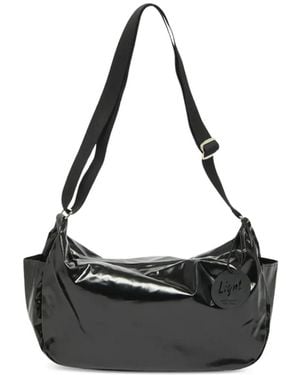 Jack Gomme Liris Light Gloss-Effect Shoulder Bag - Black