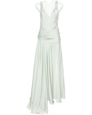 Arcina Ori Madalena Ruched-Strap Maxi Dress - White