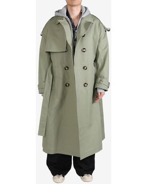 MERYLL ROGGE Belted Trech Coat - Green