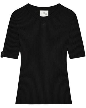 Courreges Sweatshirt Mit Schnallendetail - Schwarz