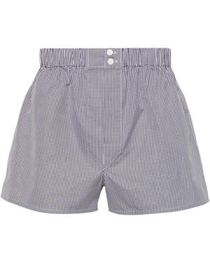 Brioni Karierte Boxershorts - Lila