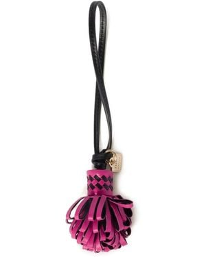 Miu Miu Schlüsselanhänger Aus Leder - Pink