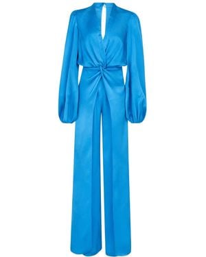 Silvia Tcherassi Jumpsuit Met Gedraaid Detail - Blauw