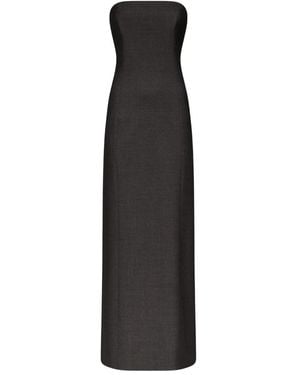 Loulou de Saison Shilo Strapless Bustier Midi Dress - Black