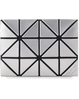 Issey Miyake Geometric-Panelled Card Holder - Gray