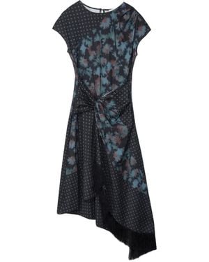 3.1 Phillip Lim Short-Sleeves Asymmetric Dress - Blue