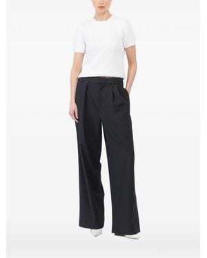 Tibi Short-Sleeve Knitted Top - White