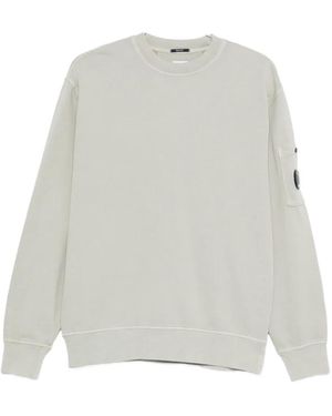 C.P. Company Lens-Detail Crew-Neck Sweatshirt - White