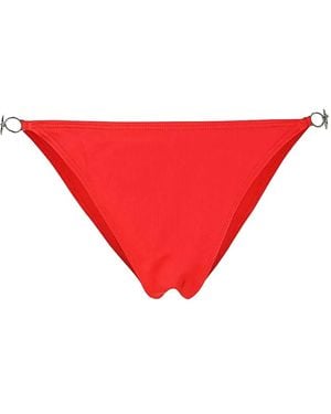 DIESEL Bas De Bikini À Plaque Logo - Rouge