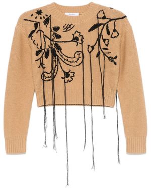 Max Mara エンブロイダリー セーター - ナチュラル
