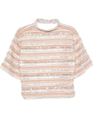 Dunesi Leonor Bead-Embellished Blouse - Natural