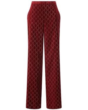Gucci Velvet Trousers - Red