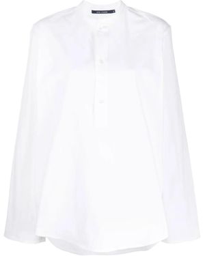 Sofie D'Hoore Band-Collar Cotton Shirt - White