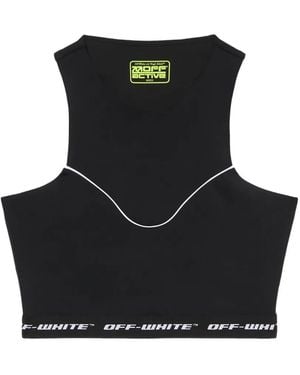 Off-White c/o Virgil Abloh Logoband Crop Top - Black